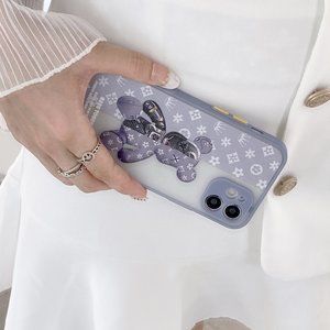 HOT FASHION Luxury Bully Robot Bear iPhone 13 Series Transparent Monogram Design